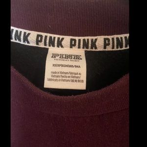 Xs burgundy VS Pink crew neck